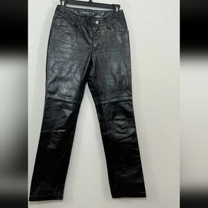 Vintage Gap Bootcut 100% Genuine Leather Black Pants Midrise
